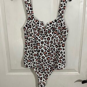 Stylish Leopard Print Bodysuit